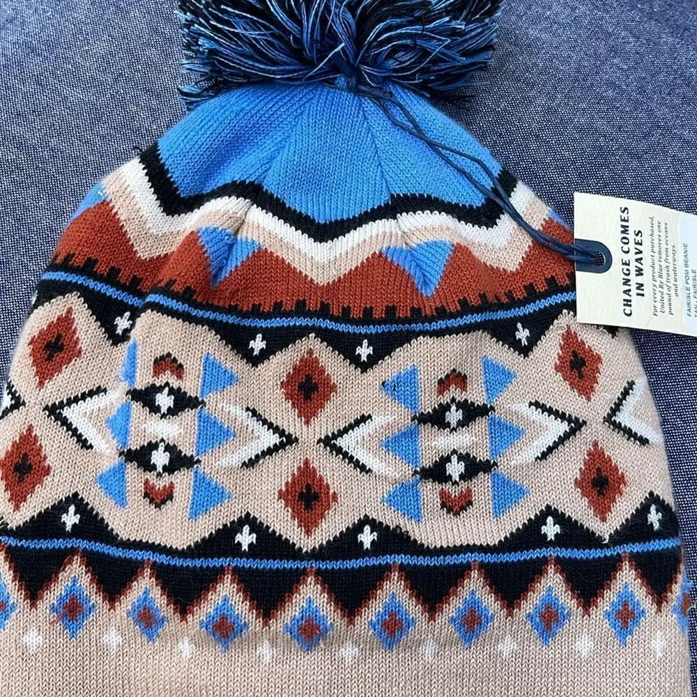 United By Blue FairIsle Pom Pom Beanie